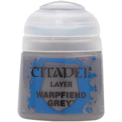 Warpfiend Grey is a Citadel Layer paint. Citadel Layer paints are high quality acrylic paints, and with 70 of them in the Citadel Paint range, you have a huge range of colours and tones to choose from when you paint your miniatures.