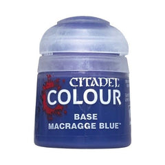 Macragge Blue is a Citadel Base paint. Citadel Base paints are high quality acrylic paints specially formulated for basecoating your Citadel miniatures quickly and easily. They are designed to give a smooth matte finish over black or white undercoats with a single layer. This pot contains 12ml of Macragge Blue, one of 34 Base paints in the Citadel Paint range. As with all of our paints, it is a non-toxic, water-based acrylic paint designed for use on plastic, metal, and resin Citadel miniatures.
