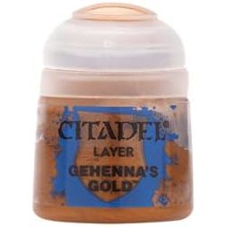 Games Workshop Citadel Layer Paint: Gehennas Gold (12ml)
Layer paints have a lighter pigment count than base paints, meaning they can be applied in multiple layers to help bring out extra detail on your miniatures. They’re particularly great for edge highlighting.
Pot size: 12ml
Formulated for crisp highlights and building up layers
Realistic metallic finish
Water-based formula