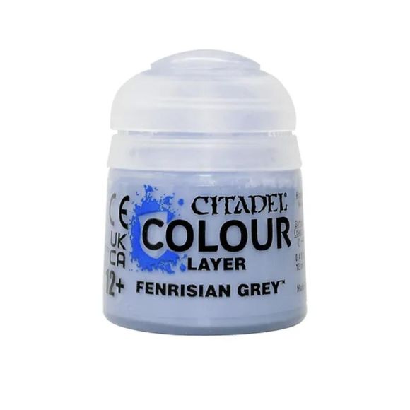 Citadel Layer paints are high quality acrylic paints, and with 70 of them in the Citadel Paint range, you have a huge range of colours and tones to choose from when you paint your miniatures. They are designed to be used straight over Citadel Base paints (and each other) without any mixing. By using several layers you can create a rich, natural finish on your models that looks fantastic on the battlefield. This pot contains 12ml of Fenrisian Grey, one of 70 Layer paints in the Citadel Paint range. As with a
