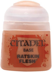 Citadel Base paints are high quality acrylic paints specially formulated for base coating your miniatures quickly and easily. They are designed to give a smooth matte finish over black or white undercoats with a single layer. This pot contains 12ml of Ratskin Flesh, one of 34 Base paints in the Citadel Paint range. As with all of our paints, it is a non-toxic, water-based acrylic paint designed for use on plastic, metal, and resin Citadel miniatures