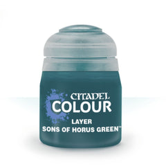 Sons of Horus Green is a Citadel Layer paint. Citadel Layer paints are high quality acrylic paints, and with 70 of them in the Citadel Paint range, you have a huge range of colours and tones to choose from when you paint your miniatures.