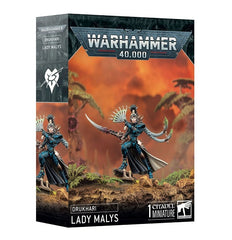 Release Date 10/11/2025
This multipart plastic kit builds Lady Malys. This kit comprises 19 plastic components and 1x Citadel 32mm Round Base. This miniature requires assembly and is supplied unpainted – we recommend using Citadel Plastic Glue and Citadel Colour paints.