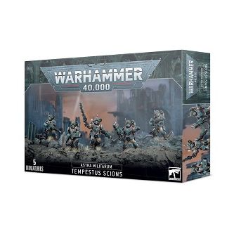 The kit includes loads of interchangeable components and cosmetic options to customise your Tempestus Scions – including 17 different heads, eight with helmets and nine with berets, as well as ammo pouches, knives, grenades, and canteens. This kit can alternatively be assembled as a Militarum Tempestus Command Squad to lead your special forces.
This kit comprises 111 plastic components, and is supplied with 5x Citadel 25mm Round Bases. These miniatures are supplied unpainted and require assembly – we recom