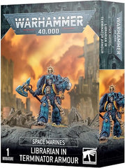 This multipart plastic kit builds a Librarian in Terminator Armour