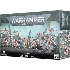 This multipart plastic kit builds 10 Genestealers. The kit includes cosmetic head options for every Genestealer.
This kit comprises 109 plastic components, and comes with 10x Citadel 32mm Round Bases. These miniatures are supplied unpainted and require assembly – we recommend using Citadel Plastic Glue and Citadel Colour paints.