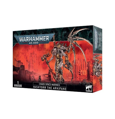 This multipart plastic kit builds Vashtorr the Arkifane. This kit comprises 47 plastic components, and comes with a Citadel 80mm Round Base. This miniature is supplied unpainted and requires assembly – we recommend using Citadel Plastic Glue and Citadel Colour paints.