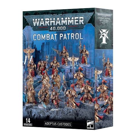 This set includes the following multipart plastic models:
- 1x Blade Champion
- 3x Allarus Custodians
- 5x Custodian Guard
- 5x Custodian Wardens