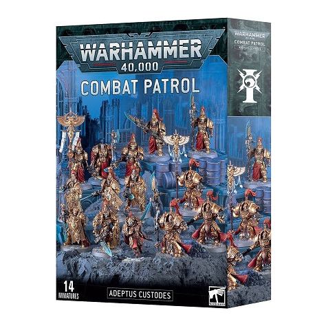 This set includes the following multipart plastic models:
- 1x Blade Champion
- 3x Allarus Custodians
- 5x Custodian Guard
- 5x Custodian Wardens

All models come with their appropriate bases. These miniatures are supplied unpainted and require assembly – we recommend using Citadel Plastic Glue and Citadel Colour paints.