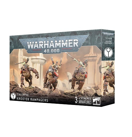 This multipart plastic kit builds three Krootox Rampagers. This kit comprises 77 plastic components and Citadel 3x 50mm Round Bases. These miniatures are supplied unpainted and require assembly – we recommend using Citadel Plastic Glue and Citadel Colour paints.