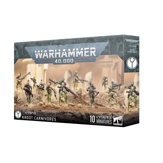 This multipart plastic kit builds 10 Kroot Carnivores. This kit comprises 106 plastic components and 10x Citadel 28.5mm Round Bases. These miniatures are supplied unpainted and require assembly – we recommend using Citadel Plastic Glue and Citadel Colour paints.