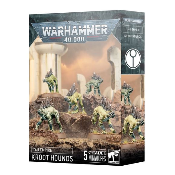 This multipart plastic kit builds five Kroot Hounds. This kit comprises 21 plastic components and 5x Citadel 28.5mm Round Bases. These miniatures are supplied unpainted and require assembly – we recommend using Citadel Plastic Glue and Citadel Colour paints.