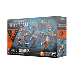 This multipart plastic kit builds 10 Vespid Stingwings and 1 Oversight Drone. This kit contains 109 plastic components, 10x Citadel 28.5mm Round Bases, and 1x Citadel 25mm Round Base.
These miniatures are supplied unpainted and require assembly – we recommend using Citadel Plastic Glue and Citadel Colour paints. Contains 27 double-sided Vespid Stingwings tokens.