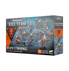 This multipart plastic kit builds 10 Vespid Stingwings and 1 Oversight Drone. This kit contains 109 plastic components, 10x Citadel 28.5mm Round Bases, and 1x Citadel 25mm Round Base.
These miniatures are supplied unpainted and require assembly – we recommend using Citadel Plastic Glue and Citadel Colour paints. Contains 27 double-sided Vespid Stingwings tokens.