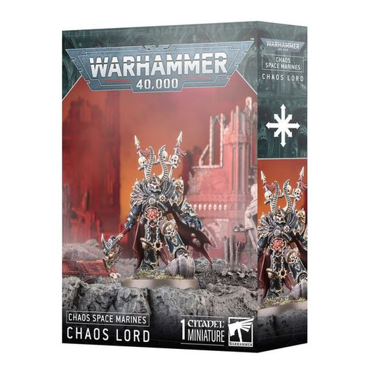 This kit builds one Chaos Lord miniature. This multipart kit comprises 22 plastic components and a Citadel 40mm Round Base. The miniature is supplied unassembled and unpainted – we recommend using Citadel Plastic Glue and Citadel Colour paints.