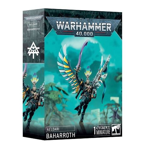 This multipart plastic kit builds Baharroth. This kit contains 14 plastic components, and 1x Citadel 40mm Round Base. This miniature is supplied unassembled and unpainted – we recommend Citadel Plastic Glue and Citadel Colour paints.