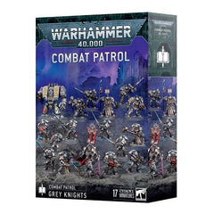Release Date 8/09/2025
This set builds 17 plastic Grey Knights miniatures:
– 1x Castellan Crowe
– 10x Strike Squad miniatures (which can alternatively be built as Interceptor, Purifier, or Purgation Squad miniatures)
– 5x Brotherhood Terminators (which can alternatively be built as a Paladin Squad)
– 1x Venerable Dreadnought
This kit comprises 491 plastic components, 1x Citadel Dreadnought Base, 6x Citadel 40mm Round Bases, and 10x Citadel 32mm Round Bases.
These miniatures require assembly and are supplied