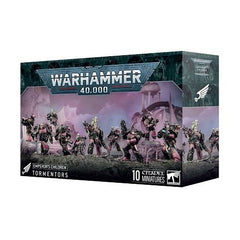 This product has a release date of 05/26/2025.
This multipart plastic kit builds 10 Tormentors. This kit comprises 212 plastic components, 10x Citadel 32mm Round Bases, and 1x Emperor's Children Transfer Sheet containing 150 high-quality waterslide transfers to decorate your miniatures.
These miniatures require assembly and are supplied unpainted – we recommend using Citadel Plastic Glue and Citadel Colour paints.
