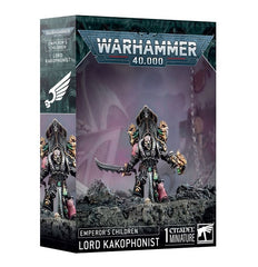 This product has a release date of 05/26/2025.
This multipart plastic kit builds one Lord Kakophonist. This kit comprises 18 plastic components, and 1x Citadel 40mm Round Base. This miniature requires assembly and is supplied unpainted – we recommend using Citadel Plastic Glue and Citadel Colour paints.