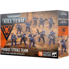 This multipart plastic kit builds a squad of 10 Space Marines clad in Phobos armour. Inside the box, you will also find a set of 38 Phobos Strike Team tokens, so you can easily keep track of your equipment and in-game effects in the heat of battle.
This set comprises 299 plastic components and is supplied with 10x Citadel 32mm Round Bases and 2x Citadel 25mm Round Bases. This set also includes 1x Space Marines Transfer Sheet containing 758 high-quality waterslide transfers for you to use to decorate your m