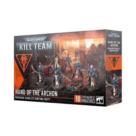 This multipart plastic kit builds 10 Drukhari Kabalites. This kit contains 126 plastic components, a sheet of 38 double-sided Hand of the Archon tokens, and 10x Citadel 25mm Round Bases.
These miniatures are supplied unpainted and require assembly – we recommend using Citadel Plastic Glue and Citadel Colour paints.