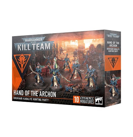 This multipart plastic kit builds 10 Drukhari Kabalites. This kit contains 126 plastic components, a sheet of 38 double-sided Hand of the Archon tokens, and 10x Citadel 25mm Round Bases.
These miniatures are supplied unpainted and require assembly – we recommend using Citadel Plastic Glue and Citadel Colour paints.