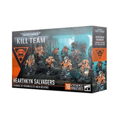 This multipart plastic kit builds 10 Hearthkyn Salvagers. This kit contains 199 plastic components, a sheet of 39 double-sided Hearthkyn Salvager tokens, and 10x Citadel 28.5mm Round Bases. This set also includes 1x Leagues of Votann Transfer Sheet containing 555 high-quality waterslide transfers for you to use to decorate your models.
These miniatures are supplied unpainted and require assembly – we recommend using Citadel Plastic Glue and Citadel Colour paints.