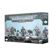 This multipart plastic kit builds three Wolf Guard Headtakers and three Hunting Wolves. This kit comprises 65 plastic components, 3x Citadel 40mm Round Bases, 3x Citadel 60mm by 35mm Oval Bases, and 1x Space Wolves Army Set Transfer Sheet containing 419 high-quality waterslide transfers to decorate your miniatures.
These miniatures require assembly and are supplied unpainted – we recommend using Citadel Plastic Glue and Citadel Colour paints.