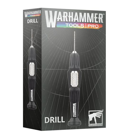 <p><strong>Warhammer Pro Tools: Drill</strong> is a precision hobby tool designed for drilling clean, controlled holes in plastic miniatures and model components. Ideal for pinning parts, preparing weapon barrels, adding conversion details, and other fine modeling work, this compact hand drill gives hobbyists greater control than powered tools when working on delicate Warhammer projects.</p>
<p>A useful addition to any miniature-building toolkit, the Warhammer Pro Tools Drill is suited for Warhammer 40,000