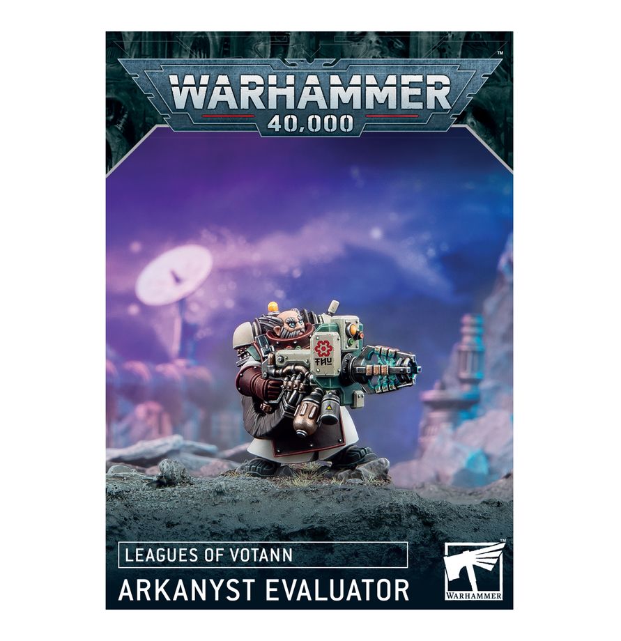 This multipart plastic kit builds one Arkanyst Evaluator. This kit comprises 13 plastic components, and 1x Citadel 32mm Round Base. This miniature requires assembly and is supplied unpainted – we recommend using Citadel Plastic Glue and Citadel Colour paints.