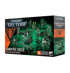 Release date 11/22
This multipart plastic kit builds eight Canoptek Circle miniatures. This kit comprises 70 plastic components, 3x Citadel 50mm Round Bases, and 5x Citadel 28.5mm Round Bases. These miniatures require assembly and are supplied unpainted – we recommend using Citadel Plastic Glue and Citadel Colour paints.