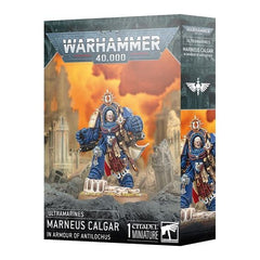 This multipart plastic kit builds Marneus Calgar in Armour of Antilochus. This kit comprises 18 plastic components and 1x Citadel 50mm Round Base. This miniature requires assembly and is supplied unpainted – we recommend using Citadel Plastic Glue and Citadel Colour paints.