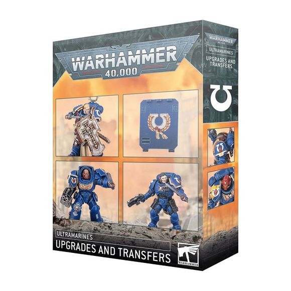 Release date 11/08
This upgrade set includes:
Head
– 8x Bare heads (which can be used in both Tacticus and Phobos Armour)
– 4x Tacticus helmets
Shoulder Pads
– 6x Phobos shoulder pads
– 9x Tacticus shoulder pads
– 3x Bladeguard Veteran shoulder pads
– 5x Gravis shoulder pads
– 3x Aggressor Squad shoulder pads
– 6x Terminator shoulder pads
Terminator Alternate Components
– 1x Helmet
– 1x Bare head
– 1x Terminator armour hood and torso
– 1x Storm bolter barrel
– 1x Tilting plate
– 1x Power sword arm
Weapo