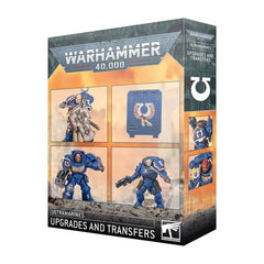 Release date 11/08
This upgrade set includes:
Head
– 8x Bare heads (which can be used in both Tacticus and Phobos Armour)
– 4x Tacticus helmets
Shoulder Pads
– 6x Phobos shoulder pads
– 9x Tacticus shoulder pads
– 3x Bladeguard Veteran shoulder pads
– 5x Gravis shoulder pads
– 3x Aggressor Squad shoulder pads
– 6x Terminator shoulder pads
Terminator Alternate Components
– 1x Helmet
– 1x Bare head
– 1x Terminator armour hood and torso
– 1x Storm bolter barrel
– 1x Tilting plate
– 1x Power sword arm
Weapo