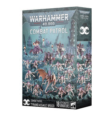 Release Date of 8/9/2025
This set builds 18 plastic Tyranid miniatures:
– 1x Parasite of Mortrex
– 3x Tyrant Guard (which can alternatively be built as Hive Guard)
– 1x Biovore (which can alternatively be built as a Pyrovore)
– 3x Spore Mines
– 10x Genestealers
This kit comprises 260 plastic components, 1x Citadel 80mm Round Base, 1x Citadel 40mm Round Base, 3x Citadel 25mm Round Base, 3x Citadel 50mm Round Bases, and 10x Citadel 32mm Round Bases.
These miniatures require assembly and are supplied unpainted