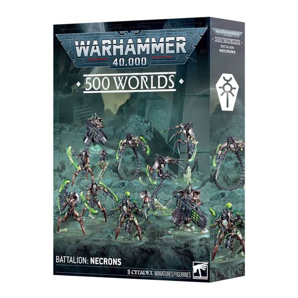 Release Date 1/24/2026
This packed boxed set is ideal for starting a new Necrons collection or expanding an existing army.
This boxed set builds 11 multipart plastic Necron miniatures:
– 1x Hexmark Destroyer
– 2x Lokhust Heavy Destroyers
– 3x Skorpekh Destroyers and 1x Plasmacyte
– 3x Ophydian Destroyers and 1x Plasmacyte
This kit comprises 171 plastic components, 2x Citadel 60mm Round Hex Hole Bases, 4x Citadel 50mm Round Bases, 3x Citadel 50mm Round Hex Hole Bases, 1x Citadel 28.5mm Round Base, and 1x Ci
