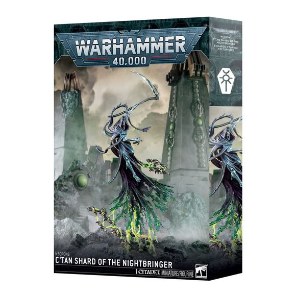 Release Date 1/24/2026
This multipart plastic kit builds a C'tan Shard of the Nightbringer. This kit comprises 31 plastic components and 1x Citadel 90mm Round Base. This miniature requires assembly and is supplied unpainted – we recommend using Citadel Plastic Glue and Citadel Colour paints.
