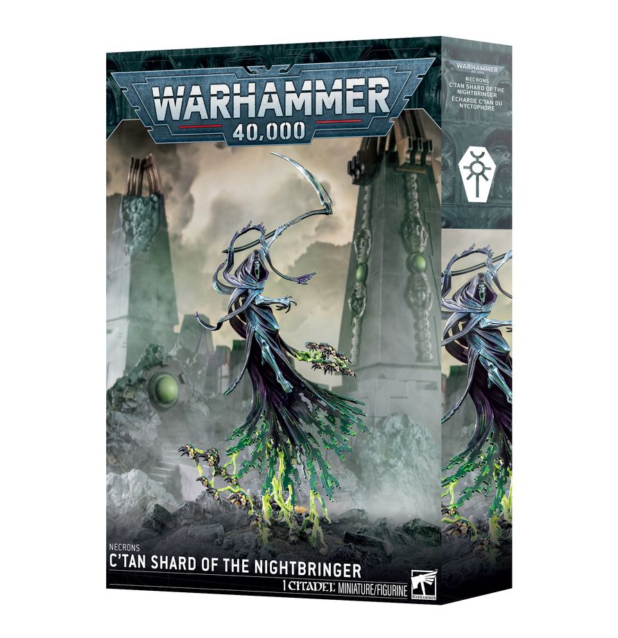 Release Date 1/24/2026
This multipart plastic kit builds a C'tan Shard of the Nightbringer. This kit comprises 31 plastic components and 1x Citadel 90mm Round Base. This miniature requires assembly and is supplied unpainted – we recommend using Citadel Plastic Glue and Citadel Colour paints.