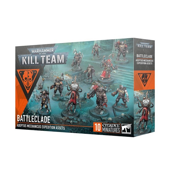Launch day 9/13/2025
This multipart plastic kit builds 10 Battleclade miniatures. This kit comprises 108 plastic components, 1x Citadel 32mm Round Slotta Base, 3x Citadel 32mm Round Bases. 6x Citadel 25mm Round Bases, and 1x Battleclade Transfer Sheet containing 64 high-quality waterslide transfers to decorate your miniatures.
These miniatures require assembly and are supplied unpainted – we recommend using Citadel Plastic Glue and Citadel Colour paints.