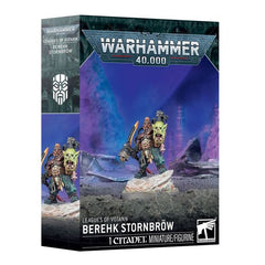 Release Date 03/21/26
This multipart plastic kit builds Berehk Stornbröw. This kit comprises 17 plastic components and 1x Citadel 40mm Round Base. This miniature requires assembly and is supplied unpainted – we recommend using Citadel Plastic Glue and Citadel Colour paints.