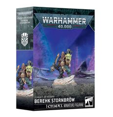 Release Date 03/21/26
This multipart plastic kit builds Berehk Stornbröw. This kit comprises 17 plastic components and 1x Citadel 40mm Round Base. This miniature requires assembly and is supplied unpainted – we recommend using Citadel Plastic Glue and Citadel Colour paints.