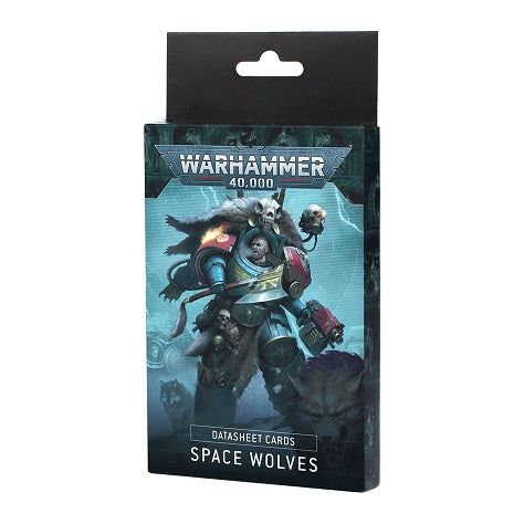 Contains 25 Cards:
– 1x Army Rules card
– 20x Space Wolves datasheet cards
– 4x Combat Patrol datasheet cards