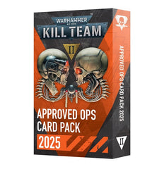 This set of 37 reference cards and four leaflets includes:
– 1x Approved Ops mission pack leaflet detailing the best way to use this pack
– 4x Initiative cards
– 12x Tac Op cards
– 9x Crit Op cards
– 1x Kill Op card
– 6x Primary Op cards
– 4x Map Key cards
– 3x Mission Map leaflets
– 1x Art card
All cards measure 121mm by 70mm.
You will need a copy of the Kill Team: Core Book, available separately, to use the contents of this pack.
