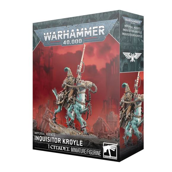 Release Date 5/9/2026
This multipart plastic kit builds Inquisitor Kroyle. Contents:
– 36 plastic components
– 1 Citadel 60mm Round Base
– 1 construction guide
This miniature requires assembly and is supplied unpainted. We recommend:
– Citadel Tools: Super Fine Detail Cutters
– Warhammer Colour Plastic Glue
– Citadel Colour paints