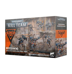 Release Date: 5/23/2026
This multipart plastic kit builds 6 Murderwing operatives. This kit builds 6 multipart plastic Chaos Space Marines miniatures:
– 1 Chaos Lord with Jump Pack
– 1 Champion (can alternatively be built as a Depredator, Raptor, or Warp Talon)
– 1 Shrieker (can alternatively be built as a Skysear, Raptor, or Warp Talon)
– 1 Curseclaw (can alternatively be built as a Skysear, Raptor, or Warp Talon)
– 1 Skysear (can alternatively be built as a Raptor or Warp Talon)
– 1 Huntmaster (can altern