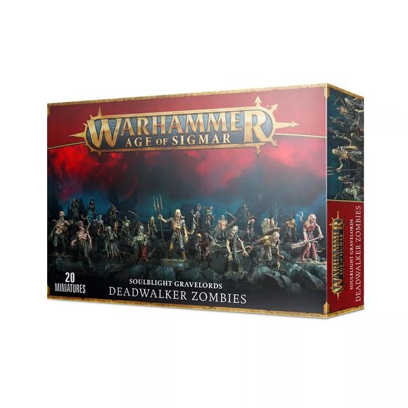 The kit is comprised of 94 plastic components, with which you can assemble 20 Deadwalker Zombies. These models are supplied with 20x Citadel 25mm Round Bases.