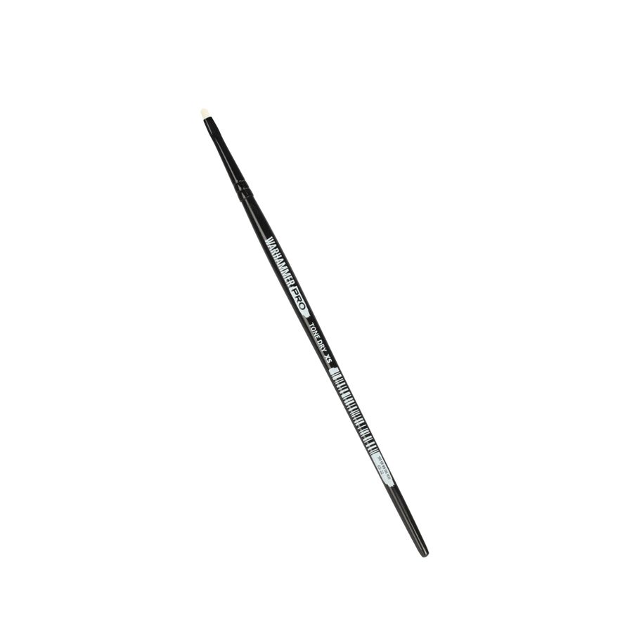 <p><strong>Warhammer Pro: Tone Drybrush Extra Small</strong> from Games Workshop is a premium miniature painting brush designed for precision drybrushing, delicate highlights, and detailed finishing work. Featuring soft synthetic bristles and a compact, rounded brush head, this extra-small drybrush allows hobbyists to apply controlled layers of color to raised surfaces while preserving shadows and recessed details. Ideal for highlighting facial features, armor edges, weapons, fur, scales, cloth, and intrica