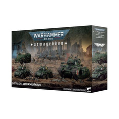 Release Date 5/9/2026
This boxed set builds 14 multipart plastic Astra Militarum miniatures:
– 2 Hippogriff AFVs
– 1 Centaur RSV
– 1 Rogal Dorn Battle Tank
– 10 Cadian Shock Troops
Contents:
– 574 plastic components
– 10 Citadel 25mm Round Bases
– 1 Cadian Transfer Sheet
– 1 Astra Militarum Vehicle Transfer Sheet
– 1 construction guide
The Cadian Transfer Sheet features 597 high-quality waterslide transfers, and the Astra Militarum Vehicle Transfer Sheet features 475 high-quality waterslide transfers. The