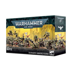 Release Date 9/5/2026
This multipart plastic kit builds 1 Nob, 9 Boyz, and 1 Ammo Runt.
Contents:
– 149 plastic components
– 1 Citadel 40mm Round Base
– 9 Citadel 32mm Round Bases
– 1 Citadel 25mm Round Base
– 1 construction guide
– 1 Orks Transfer Sheet
The Orks Transfer Sheet features 385 high-quality waterslide transfers. These include symbols and icons for the Goffs, Bad Moons, Snakebites, Evil Suns, Blood Axes, and Deathskulls, as well as universal Ork glyphs, symbols, and decorations.
These miniatur