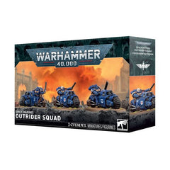 Release date 10/03/2026
Bring speed and firepower to your Warhammer 40,000 army with the Space Marines Outrider Squad. This multipart plastic kit builds 3 bike-mounted Space Marines equipped for fast attacks, flanking maneuvers, and mobile objective control. Includes weapon and pose options for added customization, including Sergeant upgrades and alternate sidearms. A strong choice for players seeking a versatile, hard-hitting Space Marines unit.
Contents:
– 128 plastic components
– 3 Citadel 90mm by 52.5mm